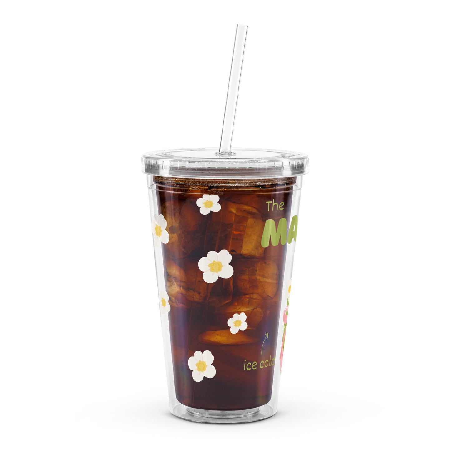 "The Matcha Club" Tumbler – Floral Edition