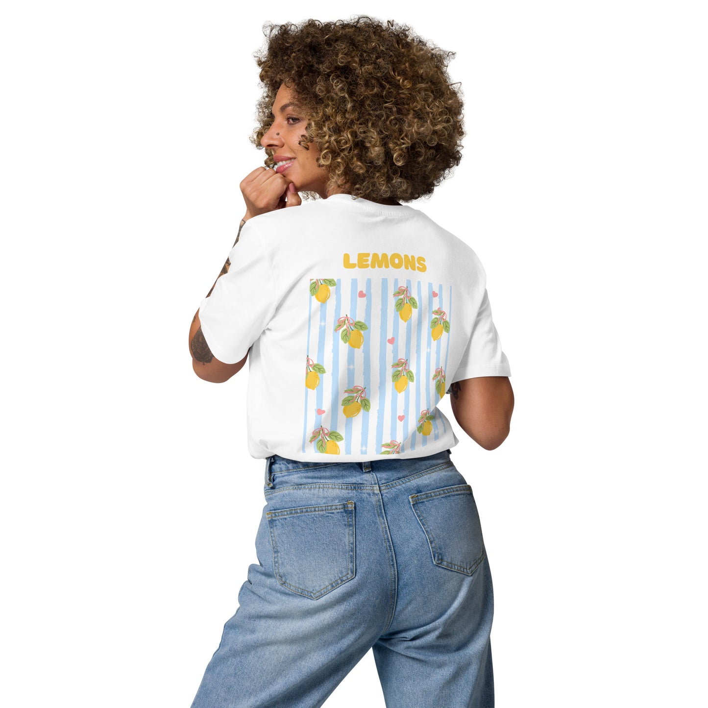 "Lemon Club" T-Shirt - Summer Stripe Edition - Team White