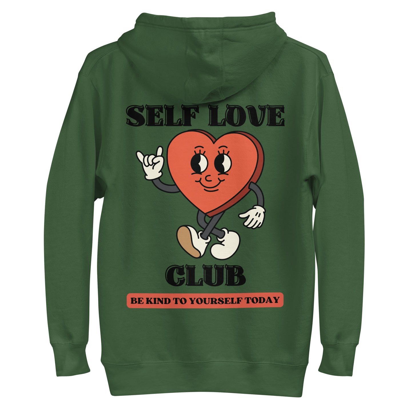 "Self Love Club" Hoodie – Team Forest Green