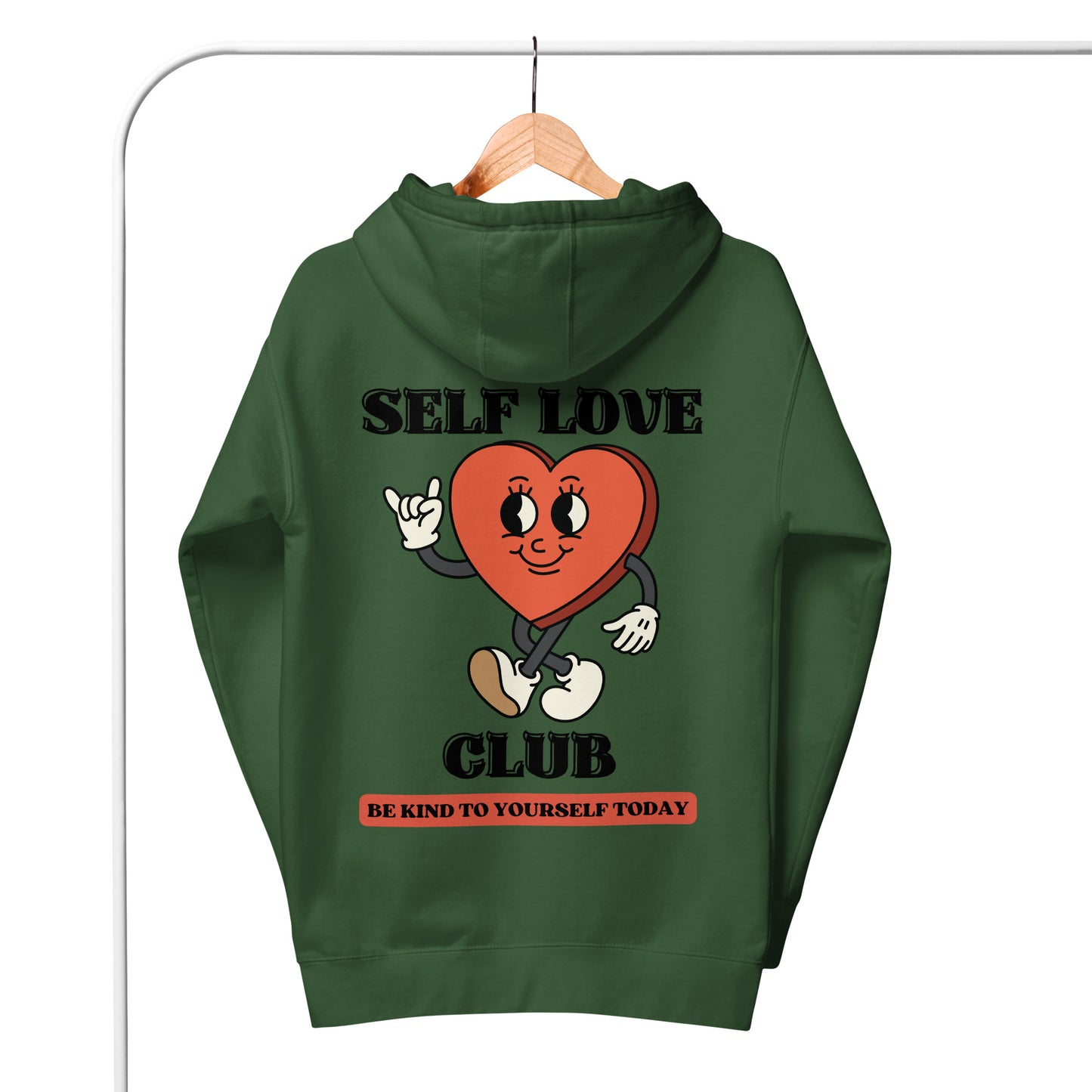 "Self Love Club" Hoodie – Team Forest Green