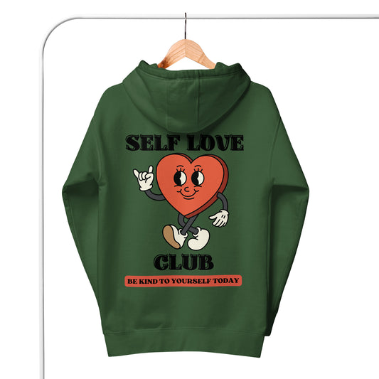 "Self Love Club" Hoodie – Team Forest Green