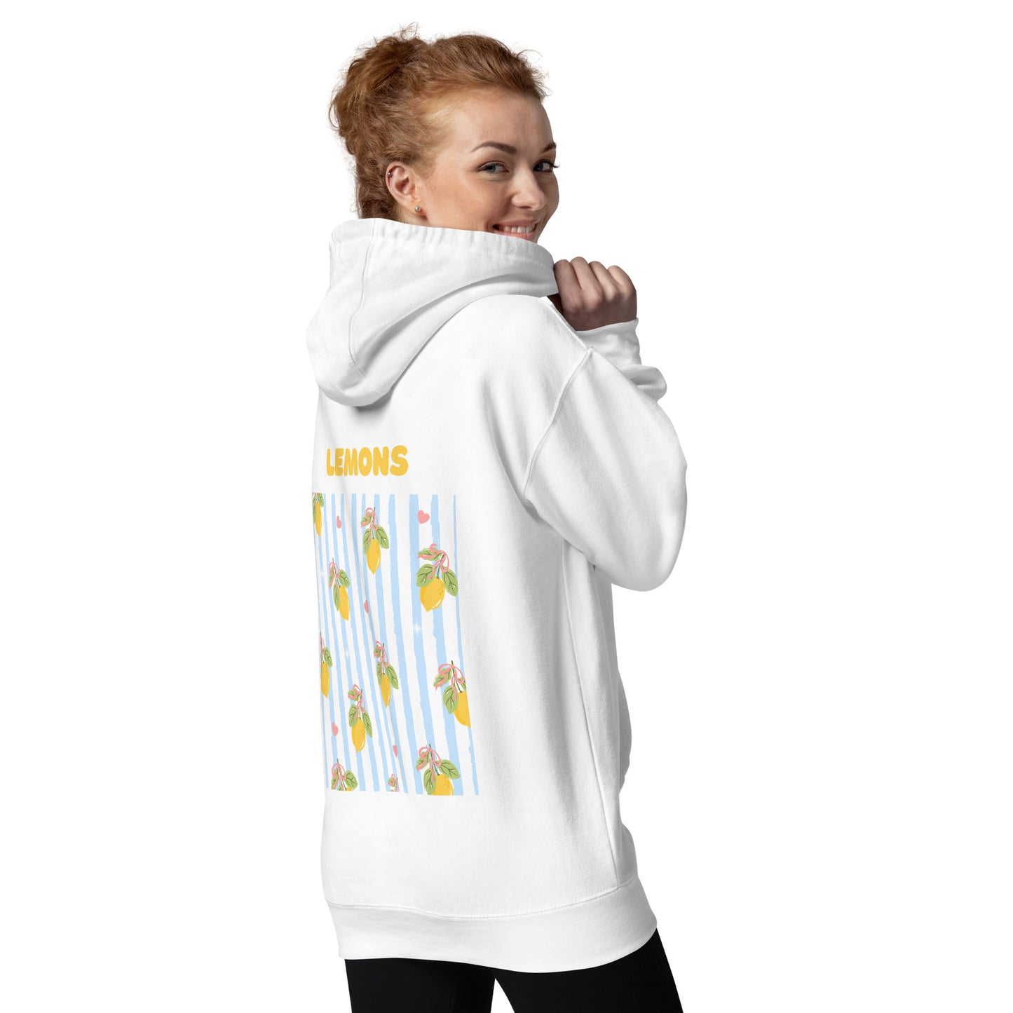 "Lemon Club" Hoodie - Summer Stripe Edition - Team White
